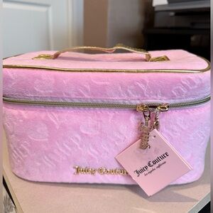 NWT Juicy Couture Pink and Gold Travel Cosmetic Bag